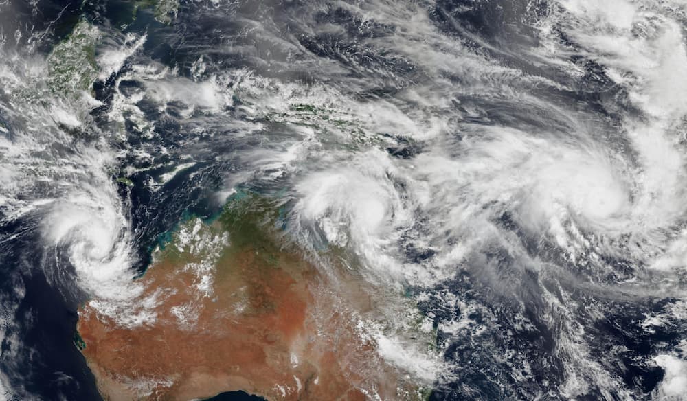 Cyclone Pam batters South Pacific Islands on March 11, 2015. The Category 5 storm hit late night on March 13, causing widespread damage in the archipelago nation of Vanuatu.