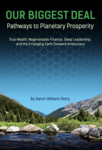 Our Biggest Deal book cover featuring a landscape of mountains and a lake